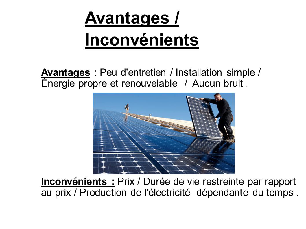 découvrez les nombreux avantages des panneaux photovoltaïques : économies d'énergie, réduction de l'empreinte carbone, valorisation de votre patrimoine et soutien aux énergies renouvelables. investissez dans un avenir durable avec des solutions énergétiques innovantes.